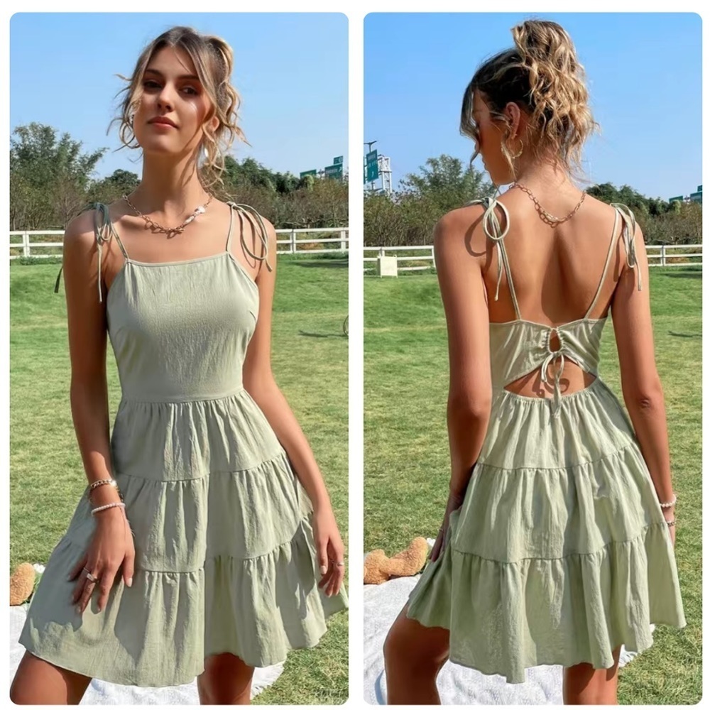 Matcha Backless Dress | SIZE M